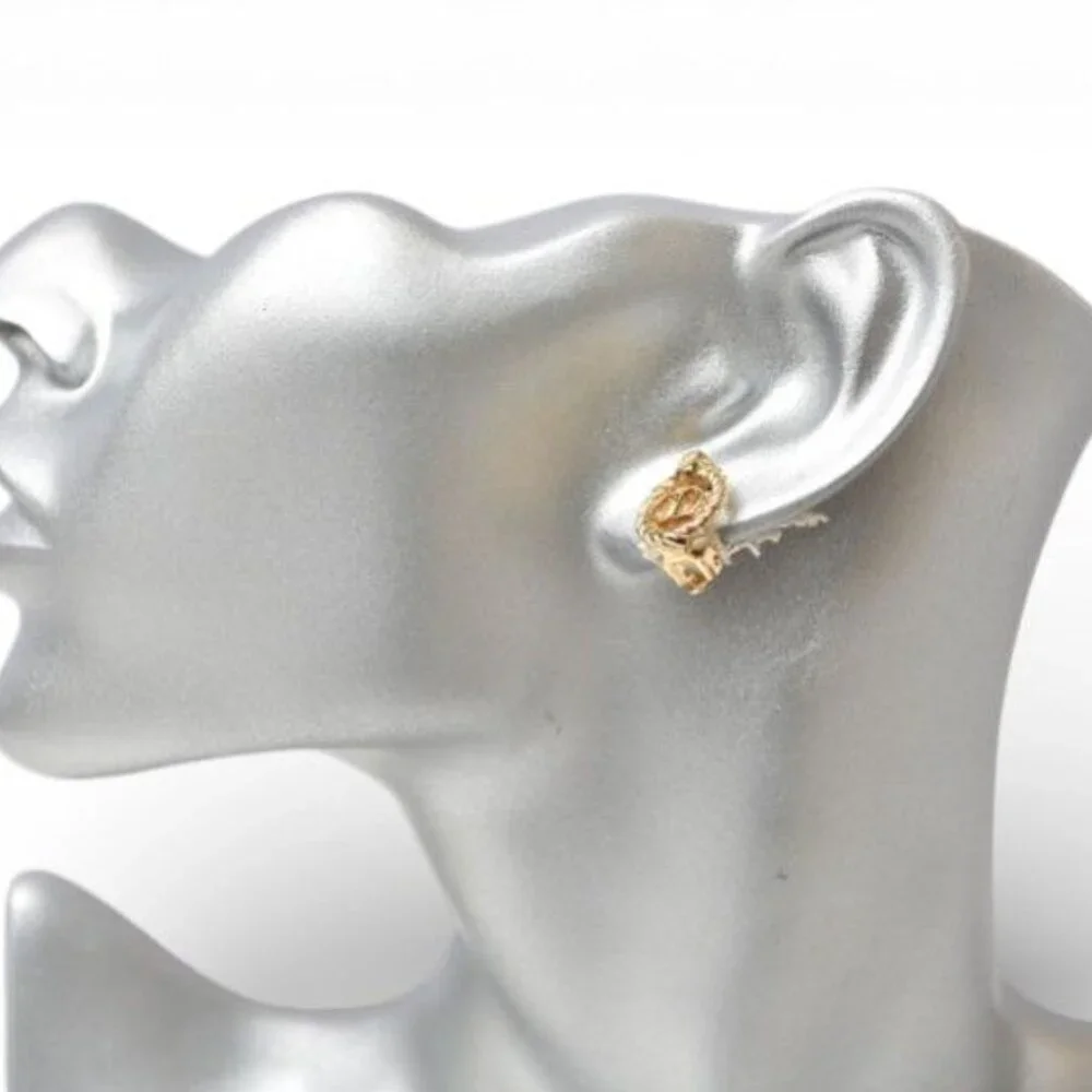Dior Earrings Vintage CD Logo Gold - Picture 5 of 6